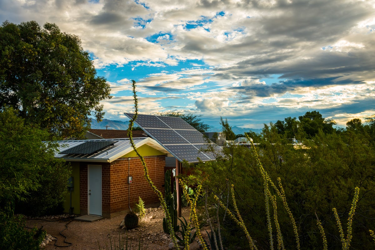 Pole mount and roof mount solar