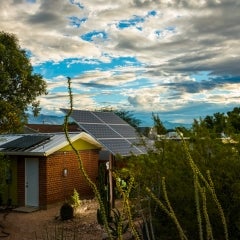 Pole mount and roof mount solar