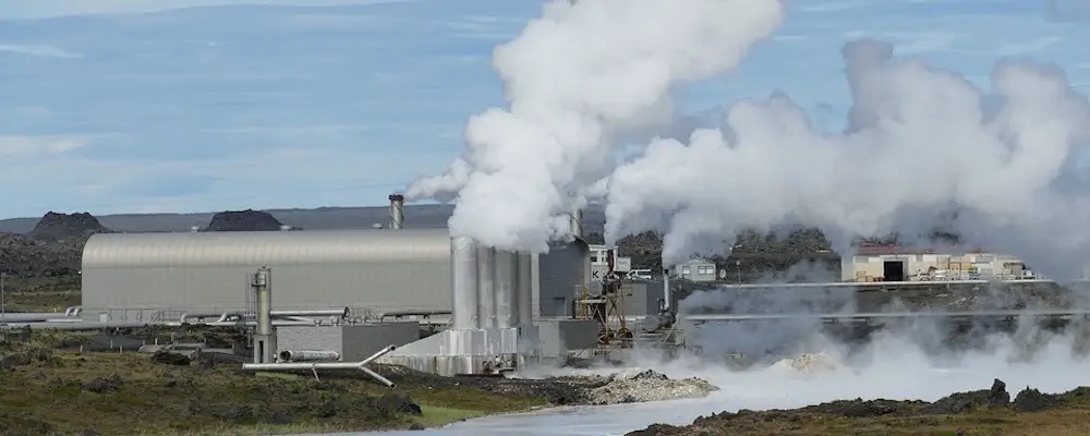 A geothermal energy plant