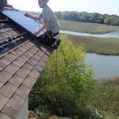 Our installer Glen getting the job done safely in Charleston SC