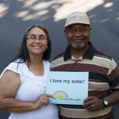 Solar homeowners Fred and Cathy!