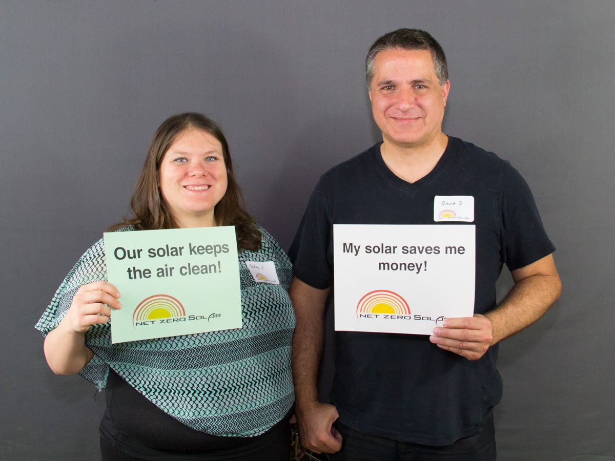 Andrea and David chose Net Zero Solar to install their solar electric system in July of 2015!