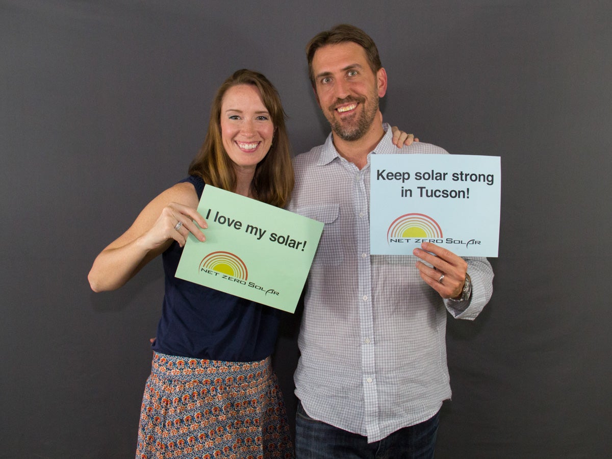 Georgia and Eric love their solar!