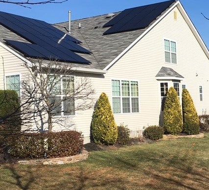 Solar panels installed on home in Senior Community by PowerLutions